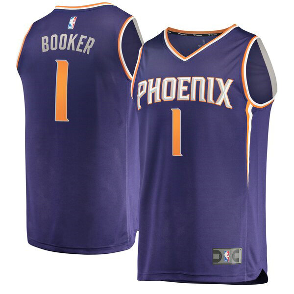 Maillot nba Phoenix Suns Icon Edition Homme Devin Booker 1 Pourpre